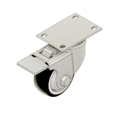 MODULAR SOLUTIONS CASTER<br>3" SWIVEL TOP PLATE W/LOCK